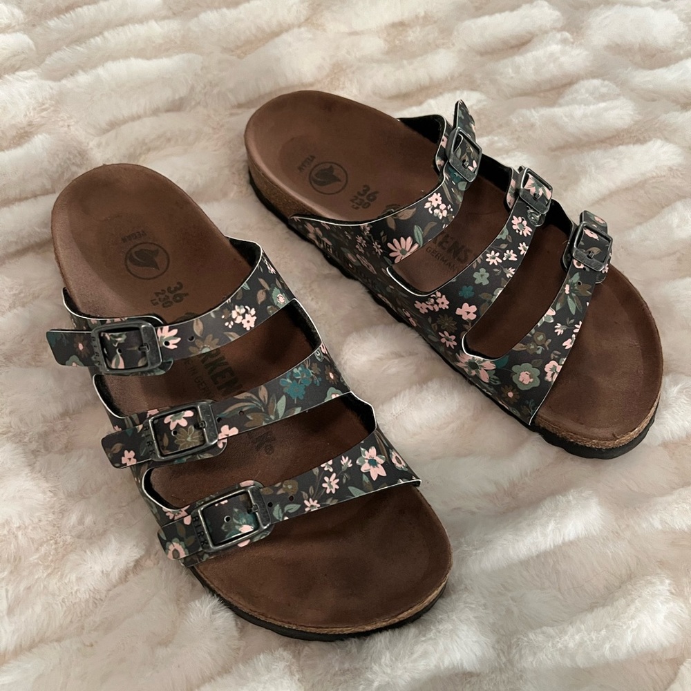 Birkenstock vegan floral sandals size 36